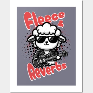 Sheep Funny Rocker - Fleece & Reverbs Posters and Art